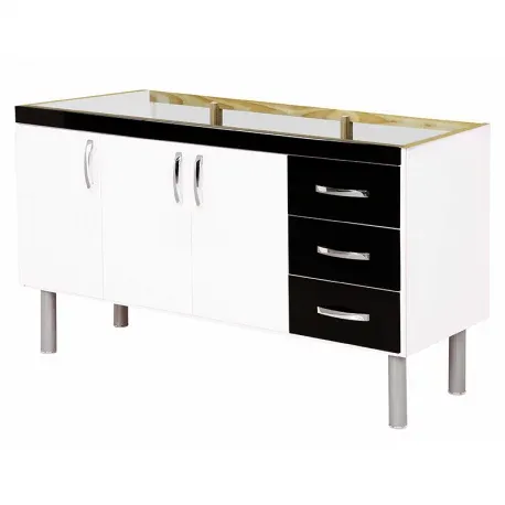 Armário Roralit 116,2cm Toquio Branco/preto